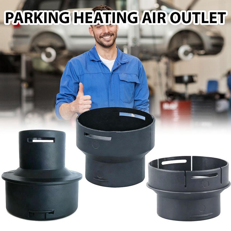 Universal Car Diesel Heater Air Vent Outlet Connector Black Plastic Car Diesel Parking Heater Air Outlet Vent Ducting Pipe Connector Ducting Pipe Adapter - Image 2